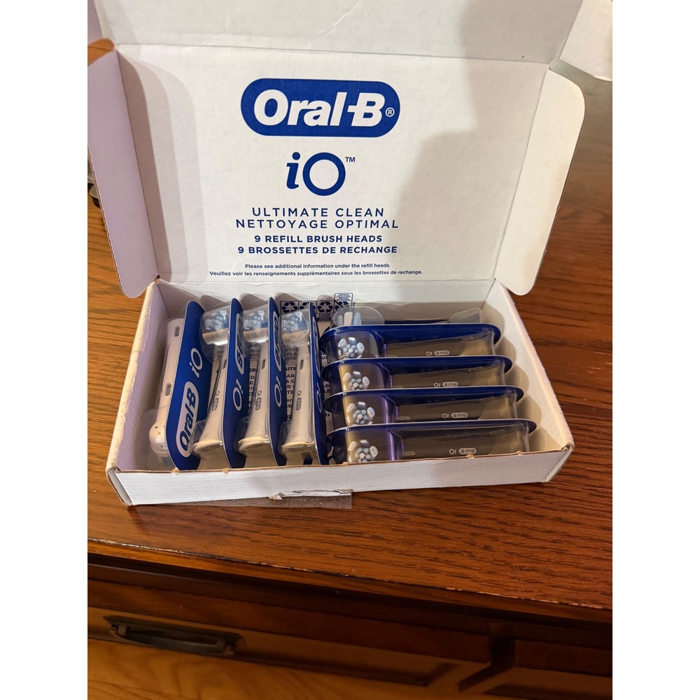 Oral-B iO Deep Clean Replacement Brush Heads 9 Count Open Box Complete iO Series